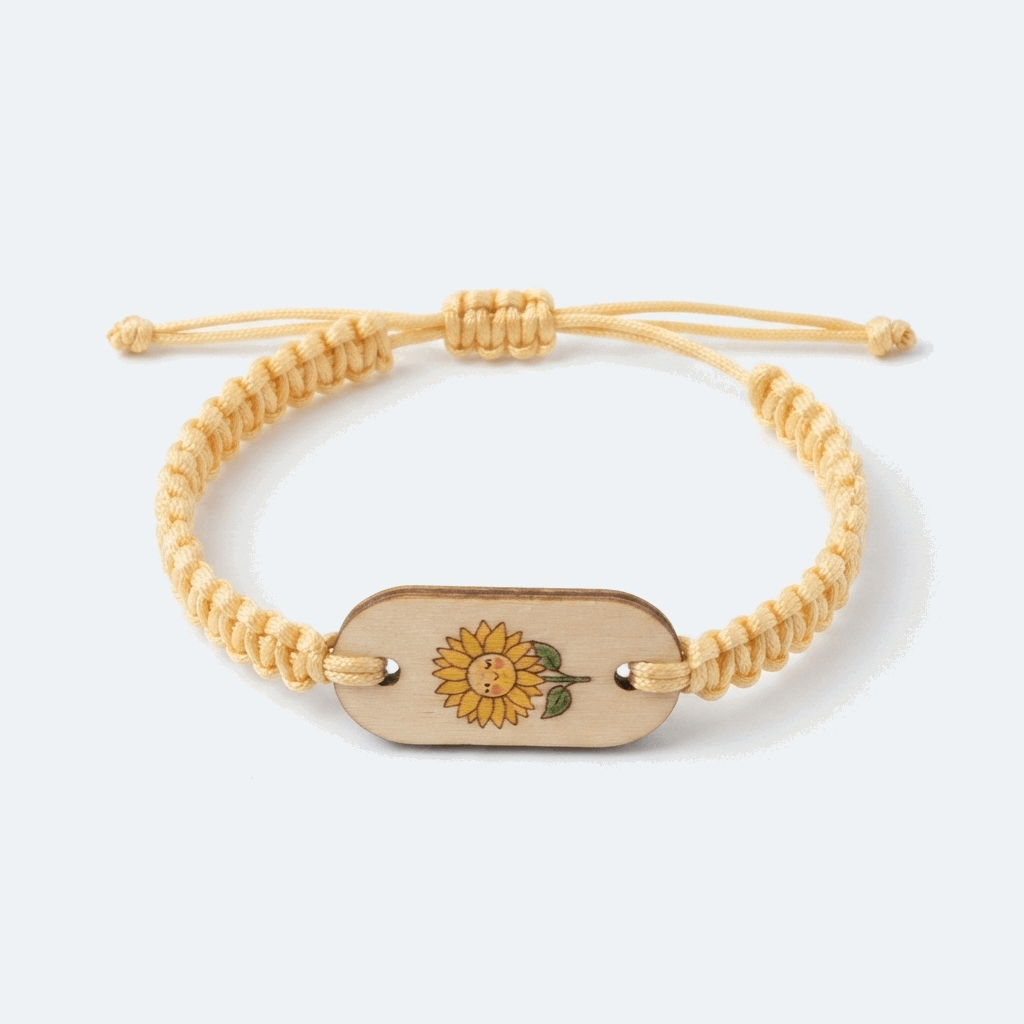 Gold Bracelet With Sunflower