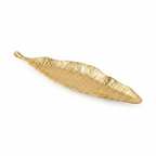 Leaf-shaped metal incense holders Golden