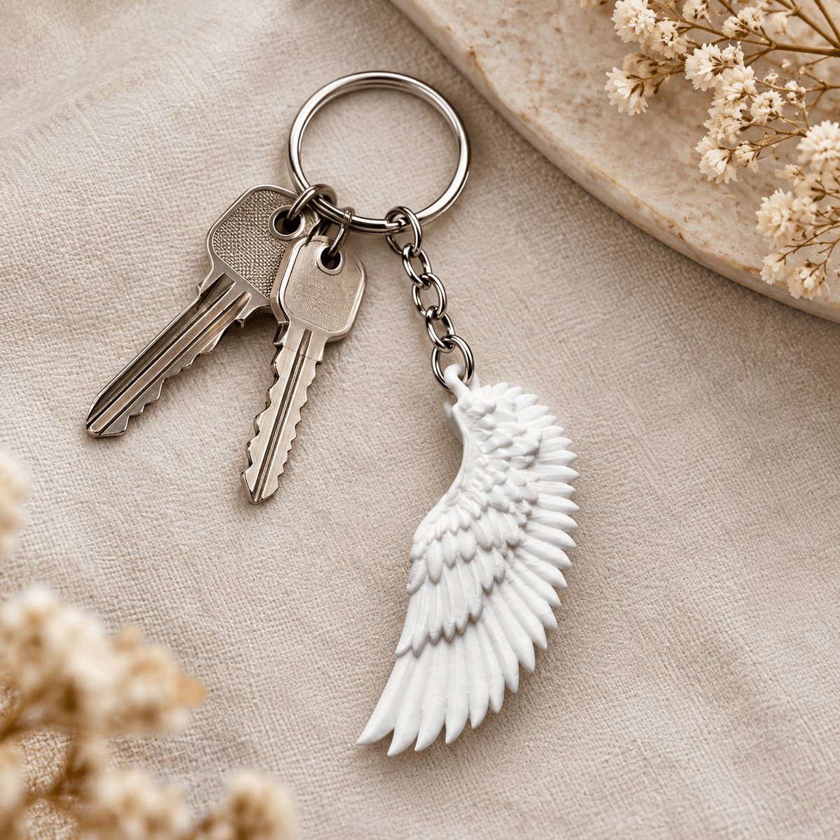 Angel Wings Keychain 3D
