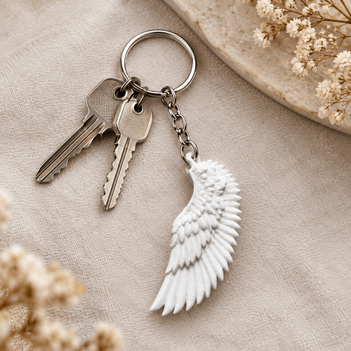 Angel Wings Keychain 3D